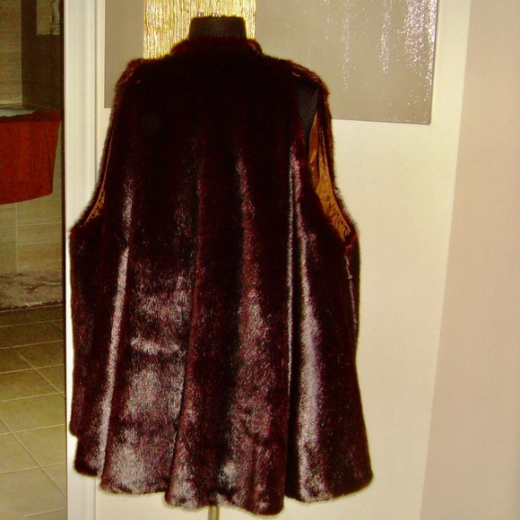 Faux Fur Mink Swing Coat/Vest - Picture 3 of 16